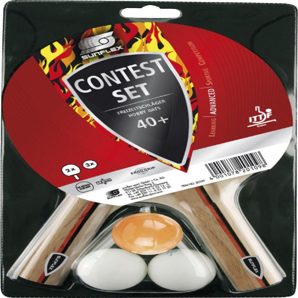 set_ping_pong_sunflex_contest_2_raketes_3_balakia